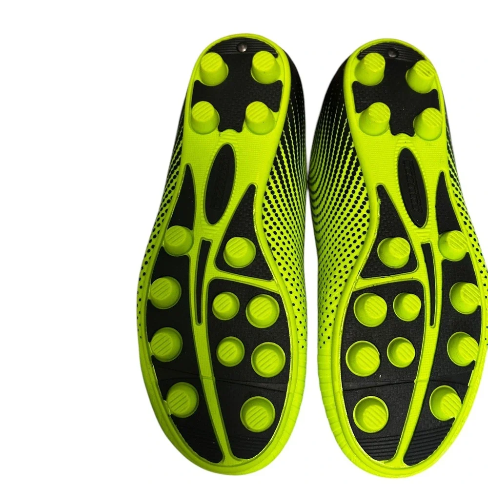 Zentic Soccer Cleats Outdoor Training Neon‎ Green Black Shoes Size 4.5